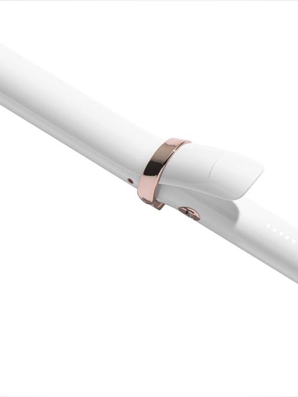 White and Rose Gold Hair Straightener - Sleek Ceramic Styling Iron